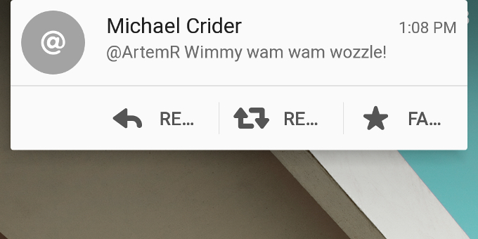 Android's notification peek feature